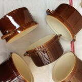 Set of 5 glazed ceramic pots villeroy & boch - vintage