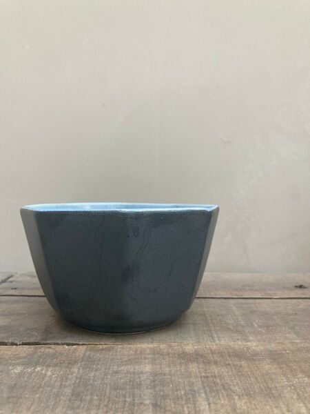 Coupelle intérieur émaillé bleu