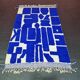 Handmade pure wool carpet in Majorelle blue, 150/250 cm.