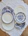 6 mismatched vintage blue and white dinner plates – Earthenware and porcelain
