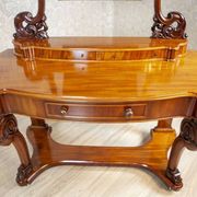 Table de coiffeuse antique en acajou, années 1890