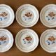 6 antique flat plates in Sarreguemines earthenware