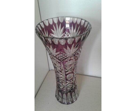 Ancient Bohemian crystal vase | Selency