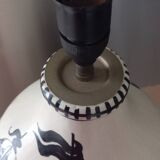 Large Henri Delcourt earthenware lamp base