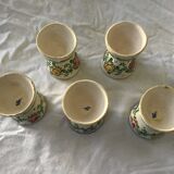 Five diabolo coquetiers in earthenware