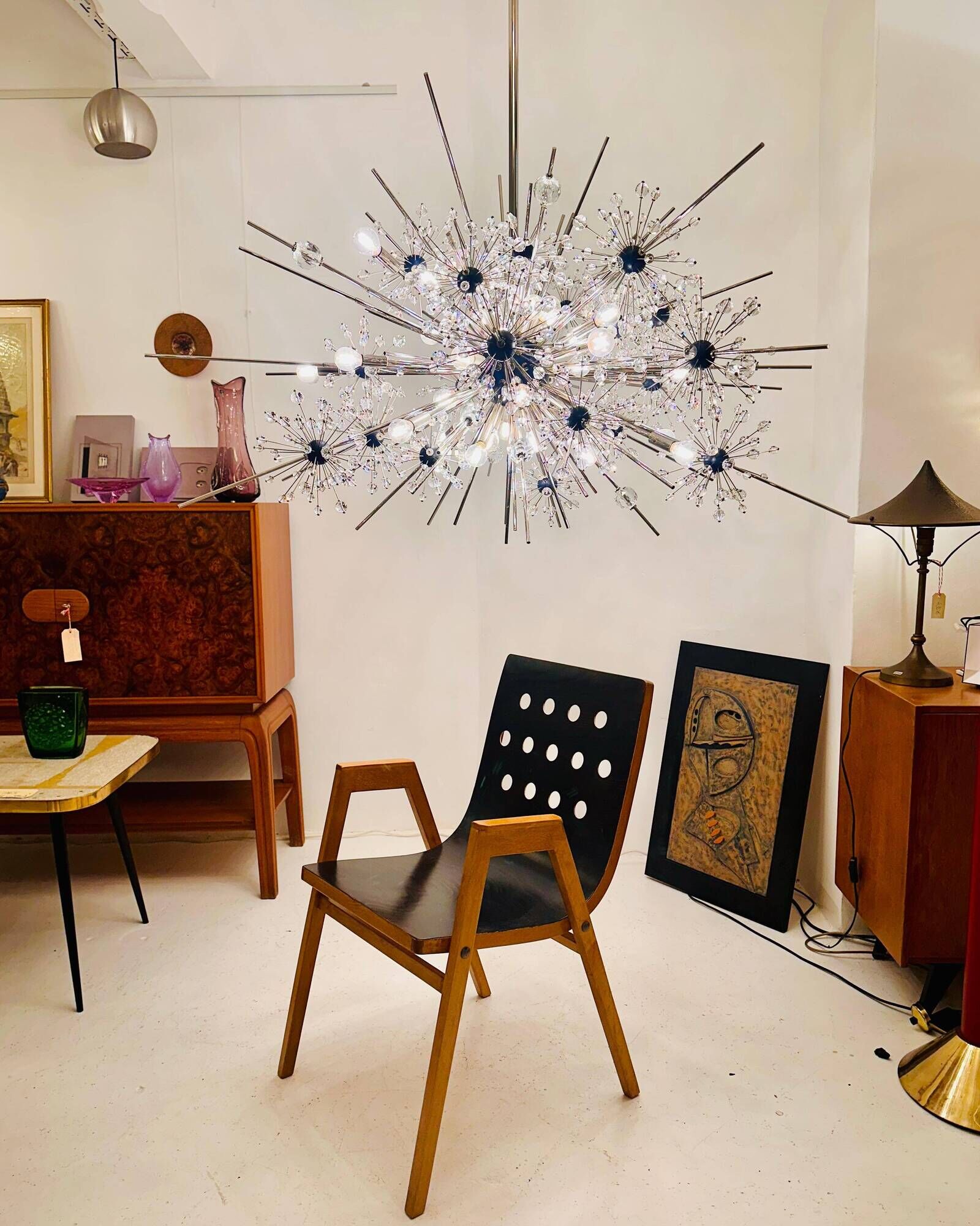 Chandelier "Metropolitan" Met Starburst by Grand J. & L. Lobmeyr, an extremely rare piece.