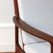 Pair of vintage Scandinavian teak armchairs from the 1960s.