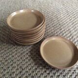 Series of 8 stoneware plates