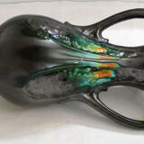 Amphora vase in metallic stoneware