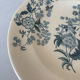 Flat plate iron earth Longwy model Ycho - blue flower faience ja