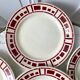 Set of 6 flat plates Badonviller model "Barbizon" 30s