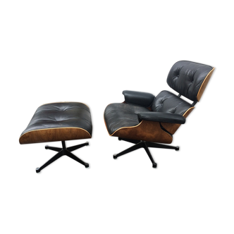 Fauteuil Eames Lounge Chair et son ottoman édition Mobilier International