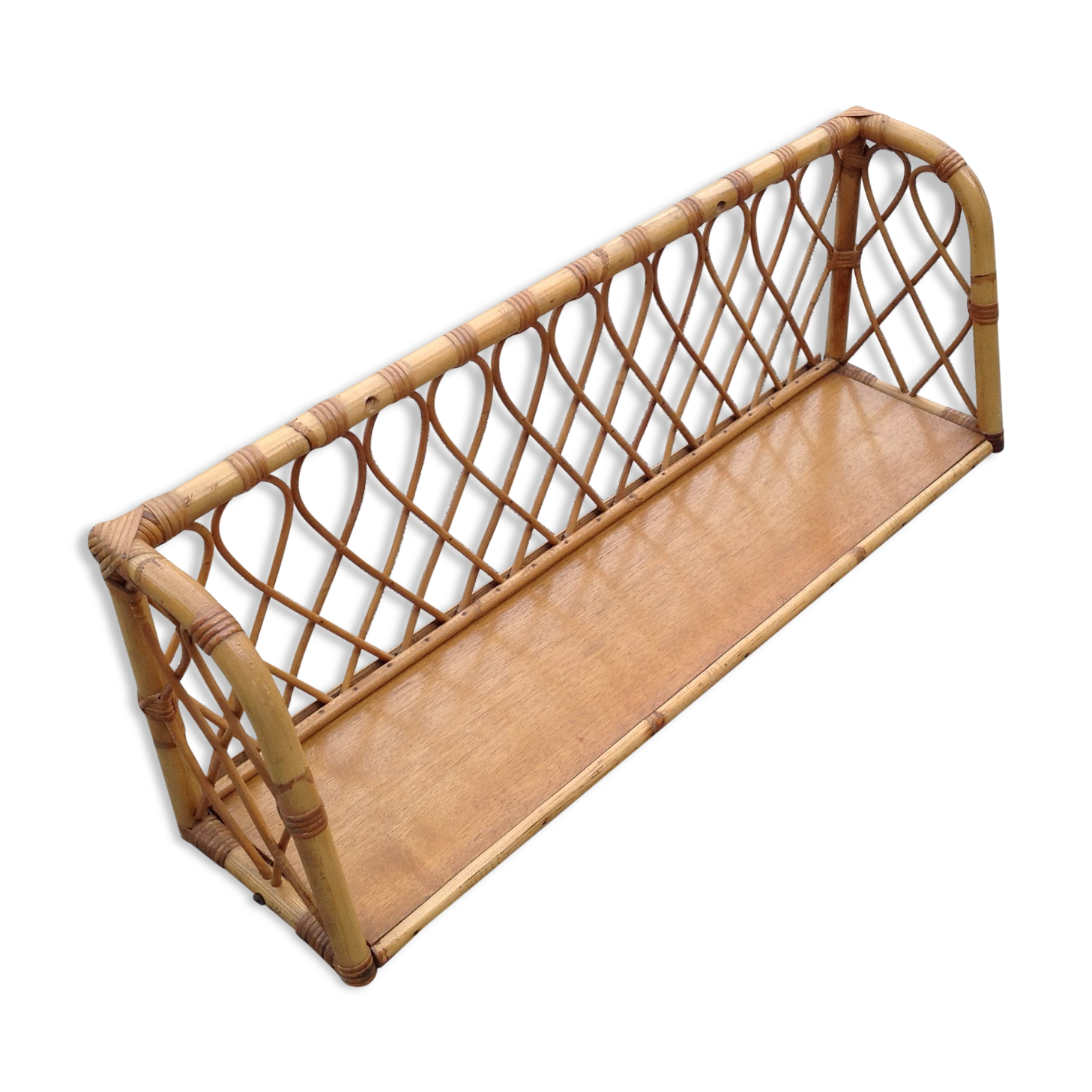 Rattan shelf