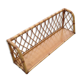 Rattan shelf