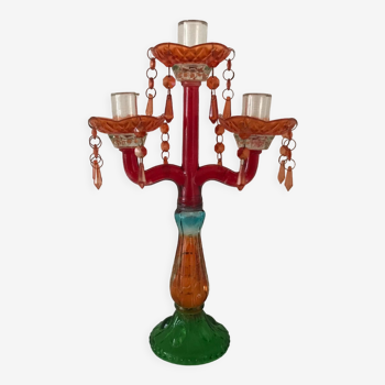 Candlestick glass tassels colors baroque chandelier