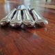 Ercuis - Set of 4 table knives model Chinon with metal outline.