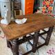 Old wood coffee table turned