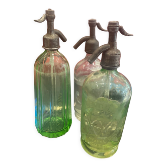 Set of 2 syphons bottles including one in ouraline