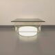 Vintage Italian square illuminated coffee table in glass and plexiglass