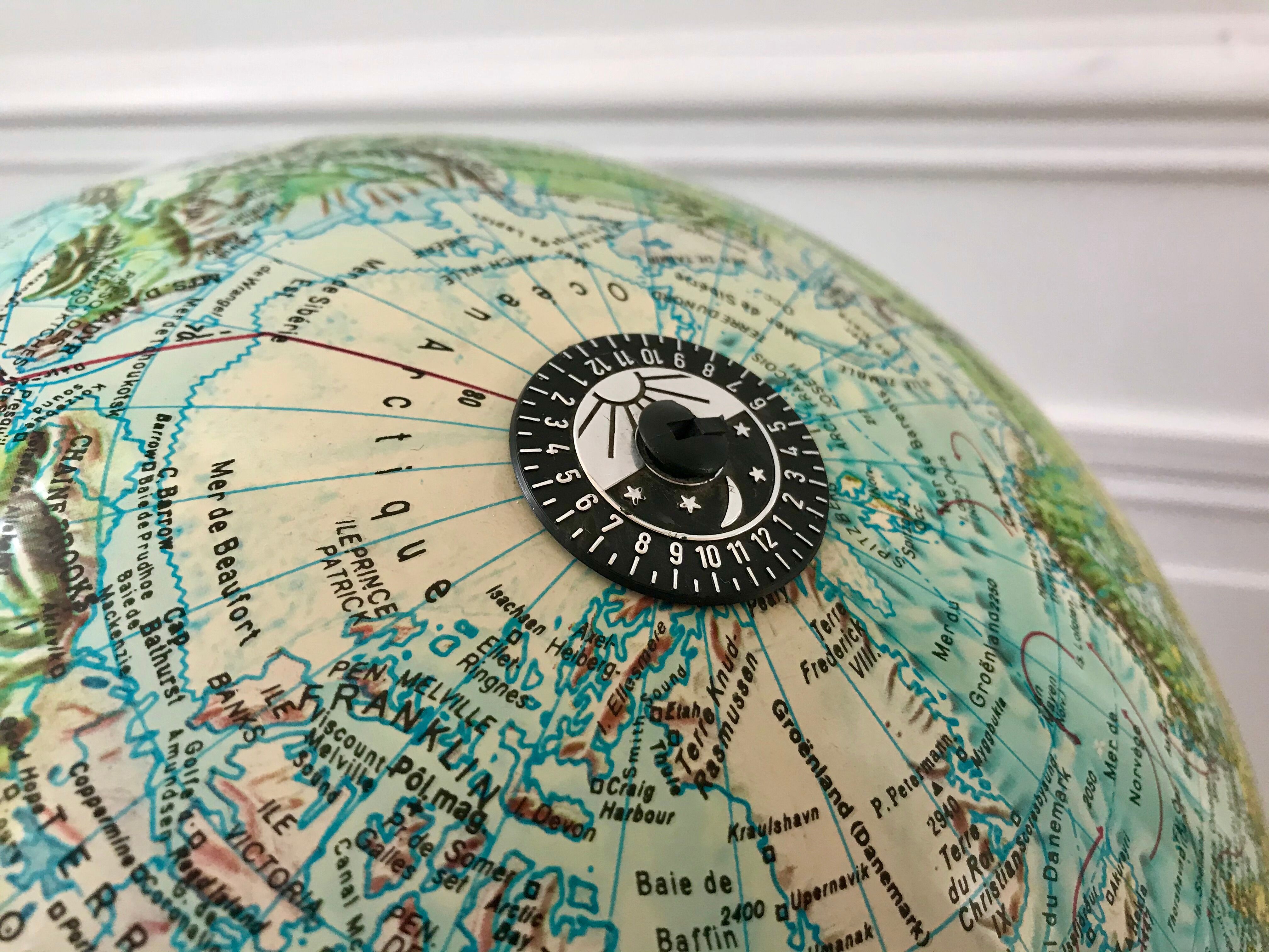 luminous globe Scandinavian design Made in Denmark 1976