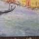 Huile sur panneau du Grand Canal à Venise