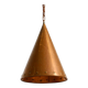 1960s cone pendant lamp in copper by th. valentiner copenhagen denmark