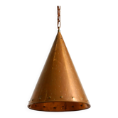 1960s cone pendant lamp in copper by th. valentiner copenhagen denmark
