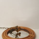 Rattan mirror, vintage 31cm
