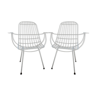 Paire de fauteuils de jardin modernistes années 60