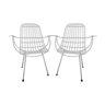 Paire de fauteuils de jardin modernistes années 60