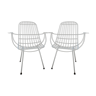 Pair of modernist garden armchairs years 60