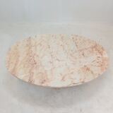 Italian marble oval coffee table, 1970's