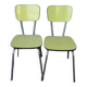 Pair of yellow formica chairs