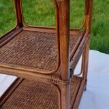 Brown rattan shelf 3 levels H 60 cm