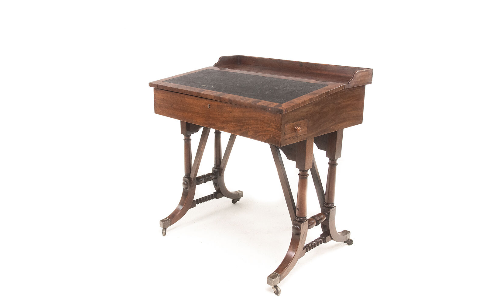 Antique 19th Century Irish Writing Clerks Desk