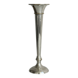 Vintage patinated metal soliflore vase