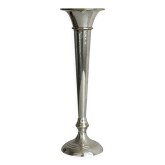 Vintage patinated metal soliflore vase