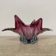 Mid century Murano pink glass bowl , 1970s