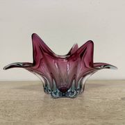 Bol en verre rose de Murano du milieu du siècle, années 1970