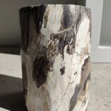 Side table in petrified wood