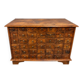 Cabinet de tiroirs de pharmacie apothicaire vintage