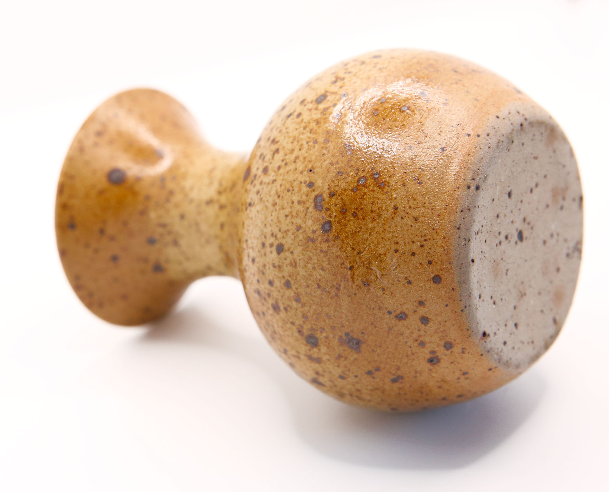 Vase vintage en grès pyrité façon soliflore