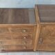 Art Deco buffet bar in walnut burl.