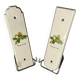 Pair of vintage Paris porcelain cleanliness plates