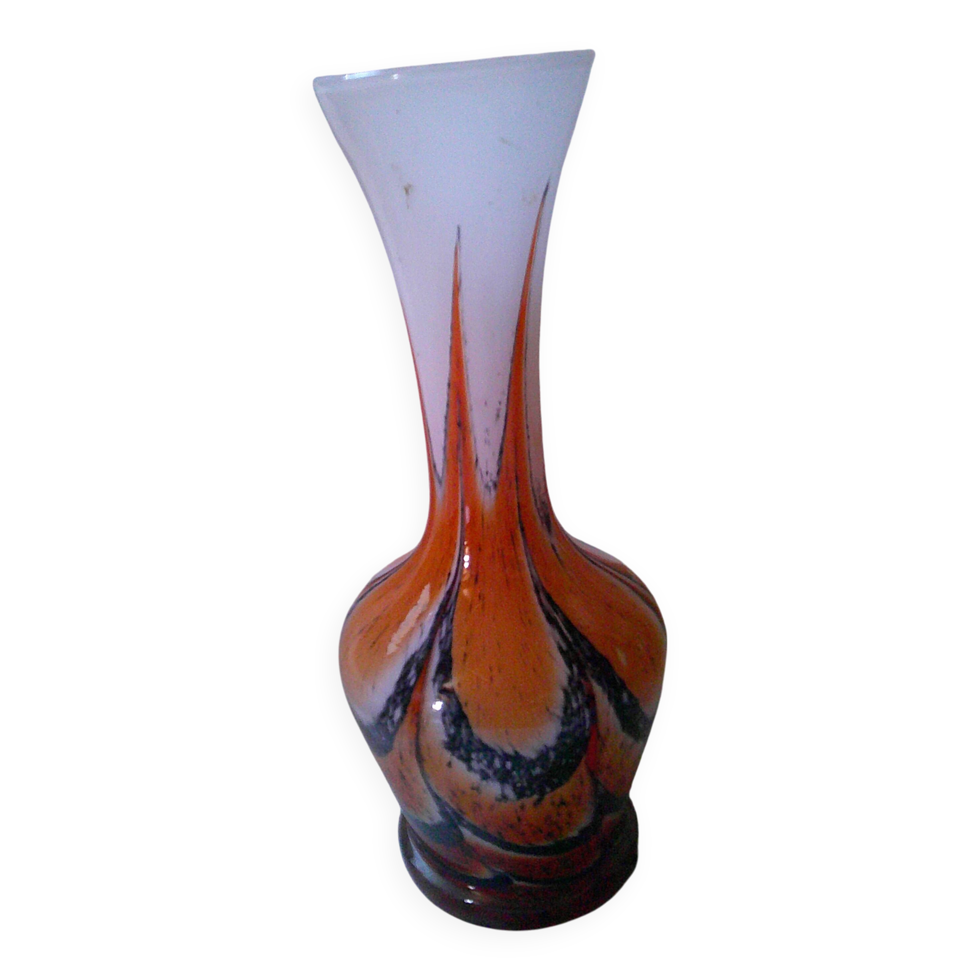 Antique vintage Murano glass vase by Carlo Moretti