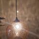 Vintage blown glass pendant lamp