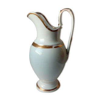 Paris porcelain pitcher aiguiere gooseneck late 19th