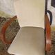 Pair of bridge armchairs from the 50s off-white velvet