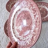 6 vintage EIT England red plates