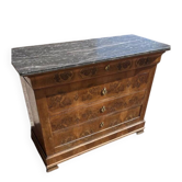 Commode ancienne avec plateau marbre gris